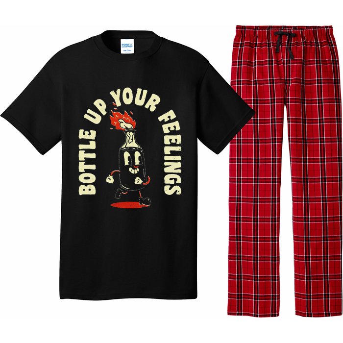 Funny Bottle Up Your Feelings Pajama Set