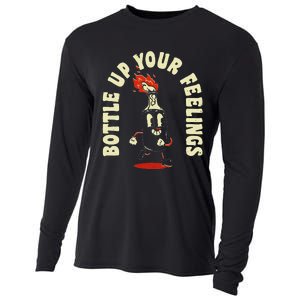 Funny Bottle Up Your Feelings Cooling Performance Long Sleeve Crew