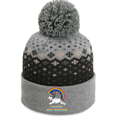 French Bulldog Unicorn The Baniff Cuffed Pom Beanie