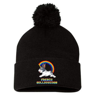 French Bulldog Unicorn Pom Pom 12in Knit Beanie