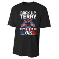 Funny Back Up Terry Put It In Reverse Funny July 4th Firework Gift Performance Sprint T-Shirt