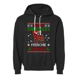 French Bulldog Ugly Christmas Sweater Xmas Pajama Dog Lover Gift Garment-Dyed Fleece Hoodie