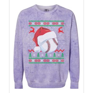 Funny Baseball Ugly Christmas Sports Xmas Gift Colorblast Crewneck Sweatshirt