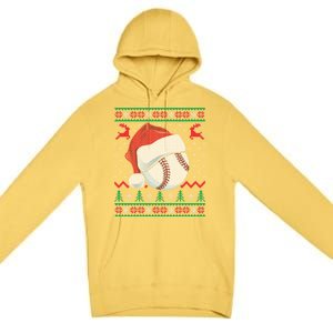 Funny Baseball Ugly Christmas Sports Xmas Gift Premium Pullover Hoodie