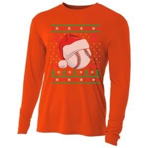 Funny Baseball Ugly Christmas Sports Xmas Gift Cooling Performance Long Sleeve Crew