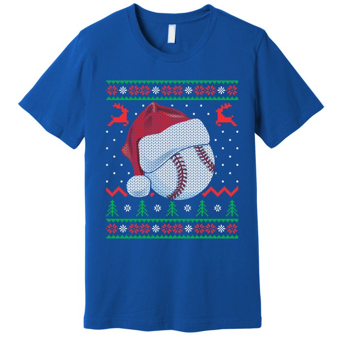 Funny Baseball Ugly Christmas Sports Xmas Gift Premium T-Shirt