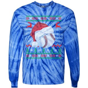 Funny Baseball Ugly Christmas Sports Xmas Gift Tie-Dye Long Sleeve Shirt