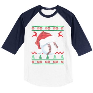 Funny Baseball Ugly Christmas Sports Xmas Gift Baseball Sleeve Shirt