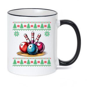 Funny Bowling Ugly Christmas Sweater Sport Bowls Xmas Family Cute Gift 11oz Black Color Changing Mug