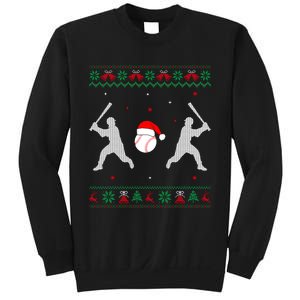 Funny Baseball Ugly Christmas Sweater Xmas Baseball Player Sweatshirt