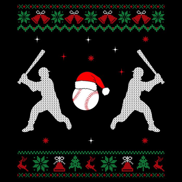 Funny Baseball Ugly Christmas Sweater Xmas Baseball Player 16 in Basic Backpack