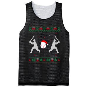 Funny Baseball Ugly Christmas Sweater Xmas Baseball Player Mesh Reversible Basketball Jersey Tank