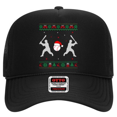 Funny Baseball Ugly Christmas Sweater Xmas Baseball Player Hat