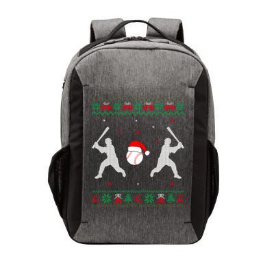 Funny Baseball Ugly Christmas Sweater Xmas Baseball Player Vector Backpack