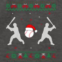 Funny Baseball Ugly Christmas Sweater Xmas Baseball Player Vector Backpack