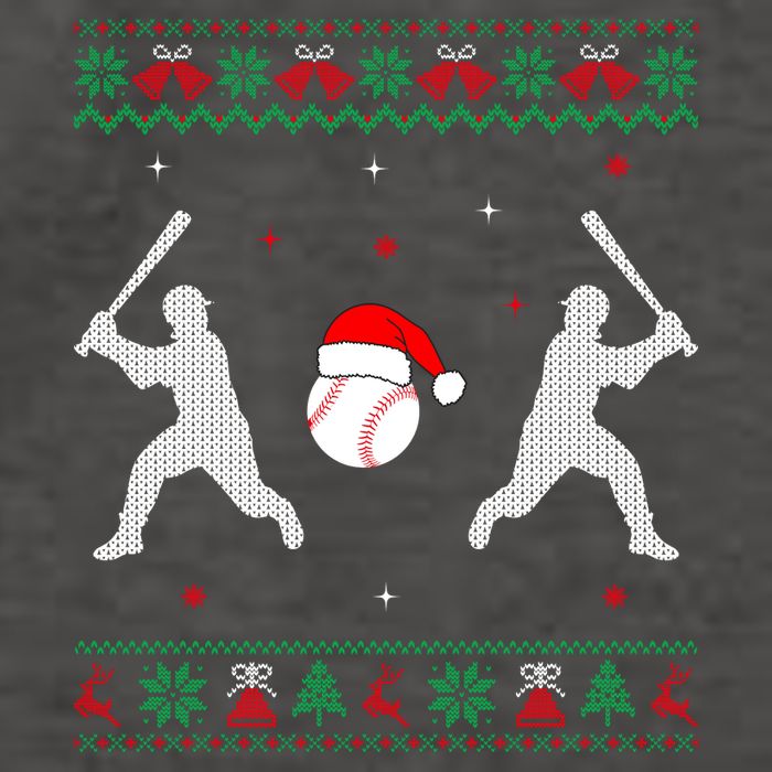 Funny Baseball Ugly Christmas Sweater Xmas Baseball Player Vector Backpack