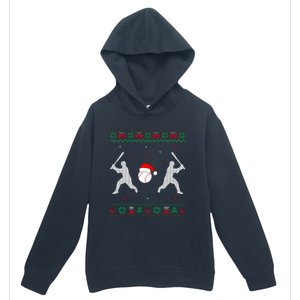 Funny Baseball Ugly Christmas Sweater Xmas Baseball Player Urban Pullover Hoodie