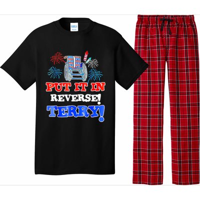 Fireworks Back Up Put It In Reverse Terry Funny 4th Of July Funny Gift Pajama Set