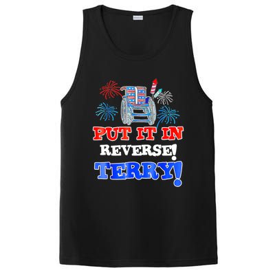 Fireworks Back Up Put It In Reverse Terry Funny 4th Of July Funny Gift PosiCharge Competitor Tank