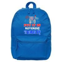 Fireworks Back Up Put It In Reverse Terry Funny 4th Of July Funny Gift 16 in Basic Backpack