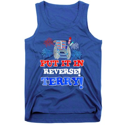 Fireworks Back Up Put It In Reverse Terry Funny 4th Of July Funny Gift Tank Top