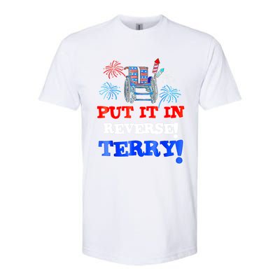 Fireworks Back Up Put It In Reverse Terry Funny 4th Of July Funny Gift Softstyle® CVC T-Shirt