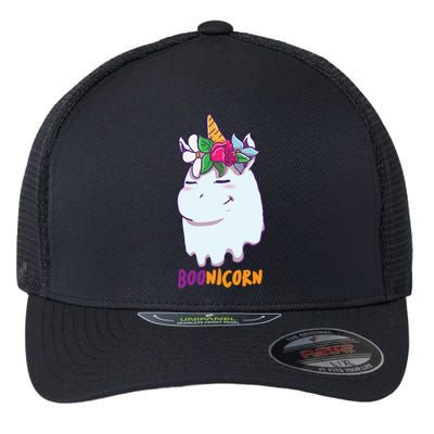 Funny Boonicorn Unicorn Ghost Halloween And Meaningful Gift Flexfit Unipanel Trucker Cap