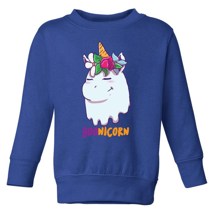 Funny Boonicorn Unicorn Ghost Halloween And Meaningful Gift Toddler Sweatshirt