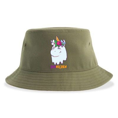 Funny Boonicorn Unicorn Ghost Halloween And Meaningful Gift Sustainable Bucket Hat