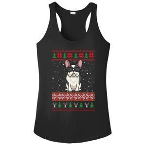 French Bulldog Ugly Christmas Sweater Gift Ladies PosiCharge Competitor Racerback Tank