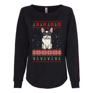 French Bulldog Ugly Christmas Sweater Gift Womens California Wash Sweatshirt