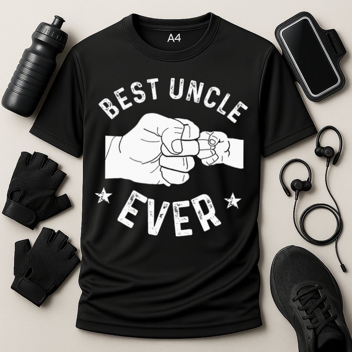 Funny Best Uncle Ever Fist Bump Cooling Performance Crew T-Shirt