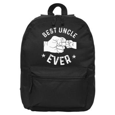 Funny Best Uncle Ever Fist Bump 16 in Basic Backpack