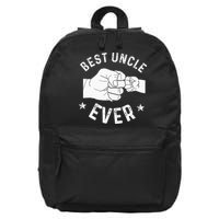 Funny Best Uncle Ever Fist Bump 16 in Basic Backpack
