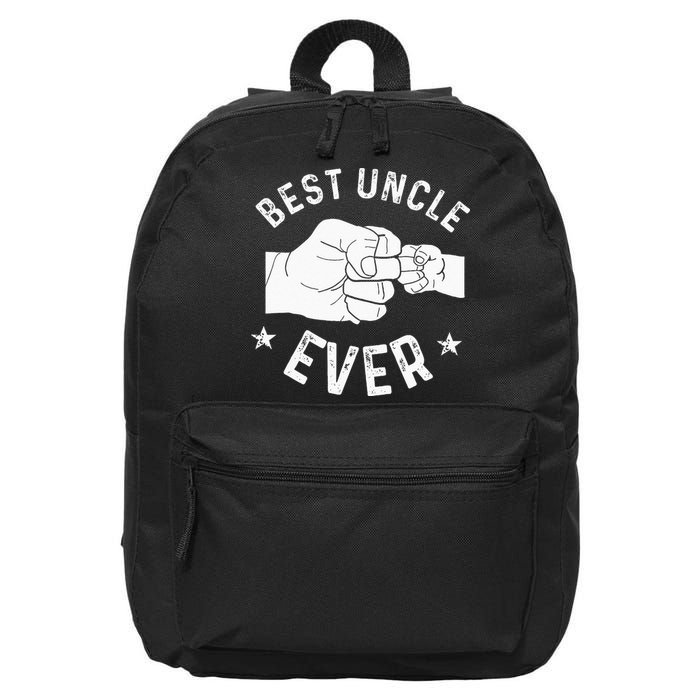 Funny Best Uncle Ever Fist Bump 16 in Basic Backpack