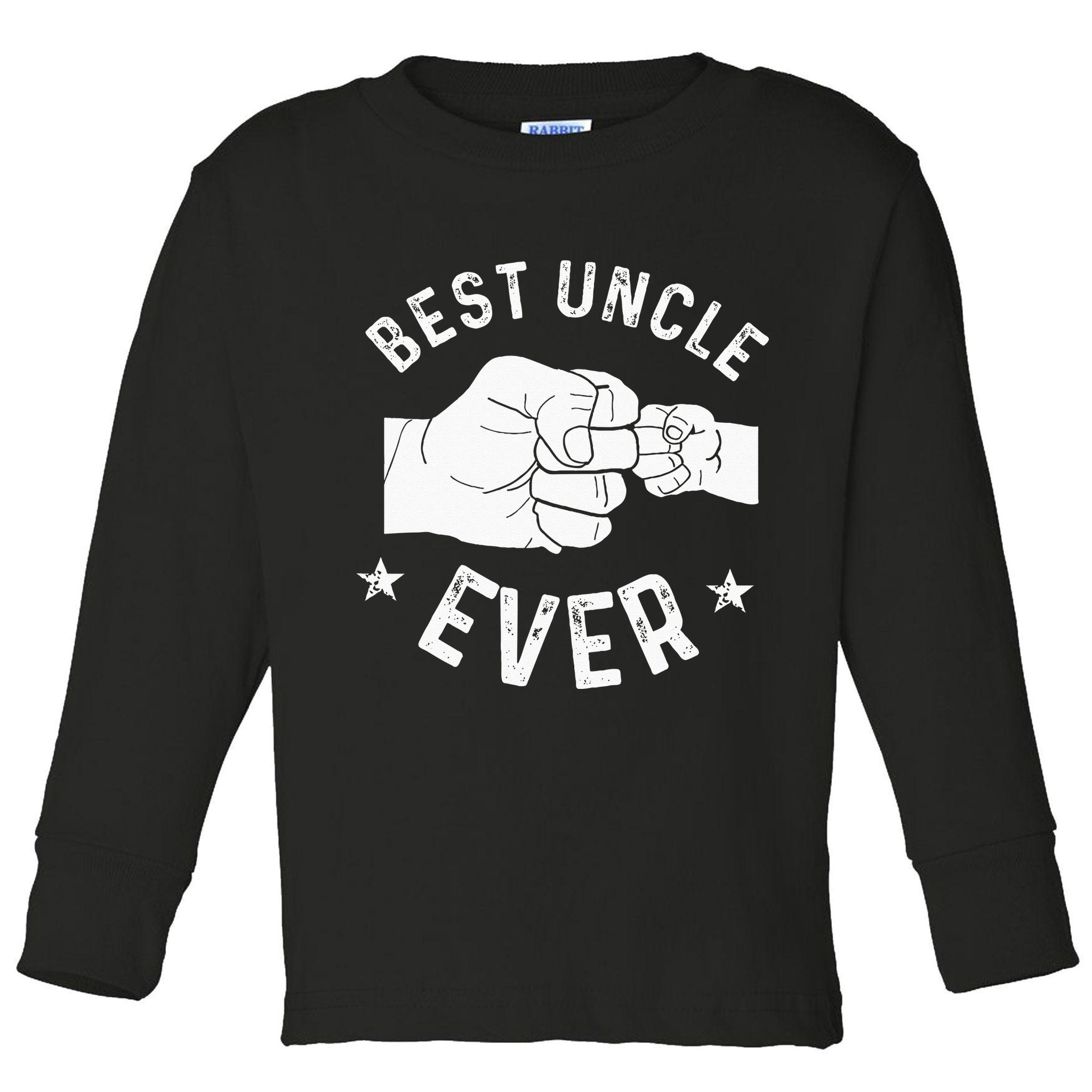 Funny Best Uncle Ever Fist Bump Toddler Long Sleeve Shirt