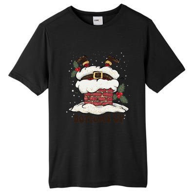 Funny Bottoms Up Santa Claus Christmas Holiday Drinking Tall Fusion ChromaSoft Performance T-Shirt