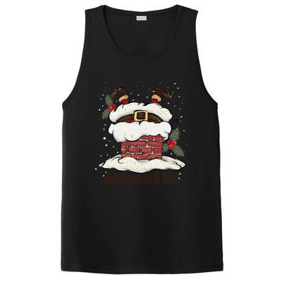 Funny Bottoms Up Santa Claus Christmas Holiday Drinking PosiCharge Competitor Tank