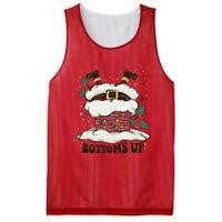 Funny Bottoms Up Santa Claus Christmas Holiday Drinking Mesh Reversible Basketball Jersey Tank