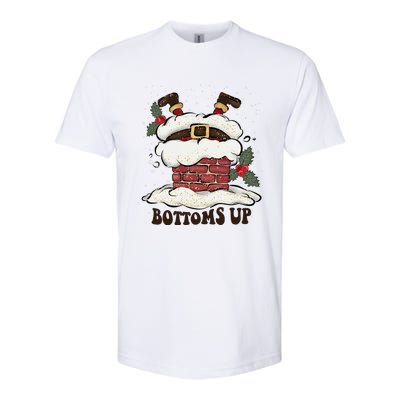 Funny Bottoms Up Santa Claus Christmas Holiday Drinking Softstyle CVC T-Shirt