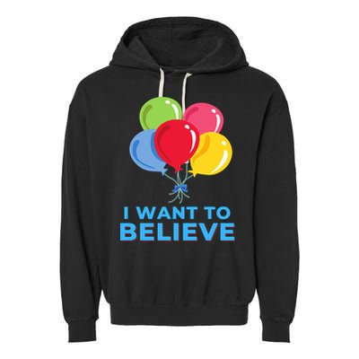 Funny Balloon UFO China Hoax Fake News Garment-Dyed Fleece Hoodie