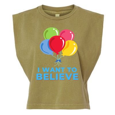 Funny Balloon UFO China Hoax Fake News Garment-Dyed Women's Muscle Tee