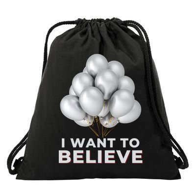 Funny Balloon UFO China Hoax Fake News Drawstring Bag