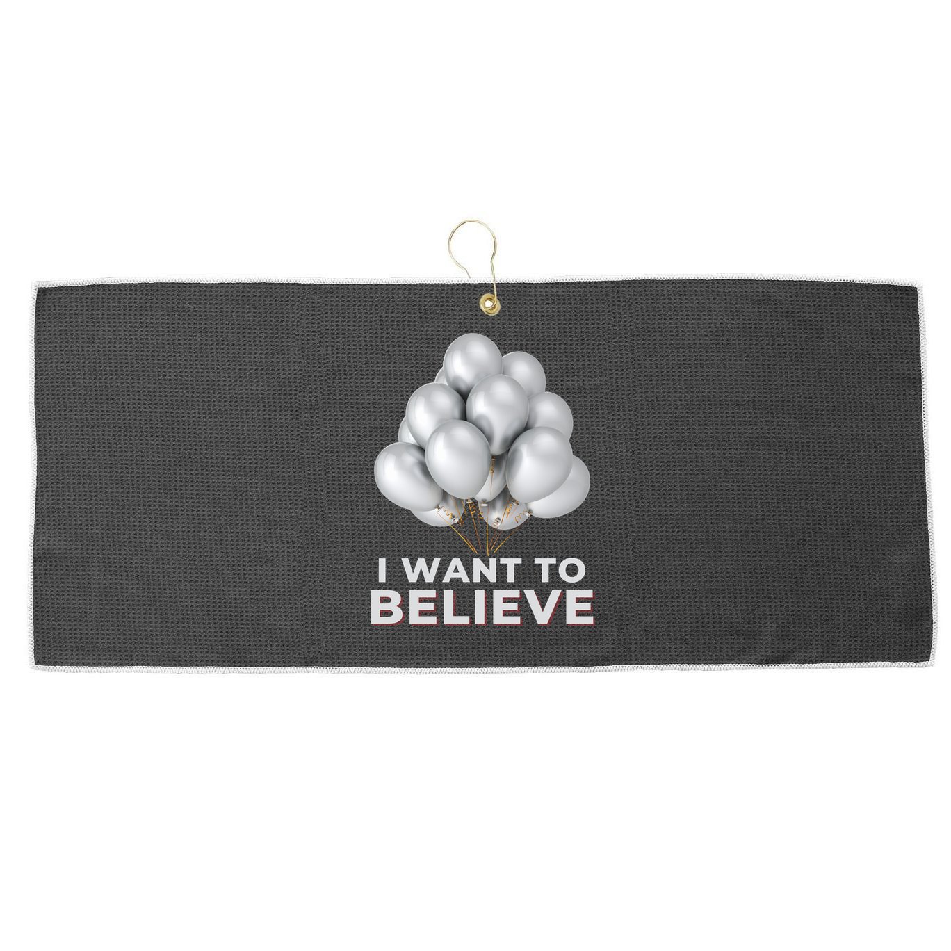 Funny Balloon UFO China Hoax Fake News Large Microfiber Waffle Golf Towel