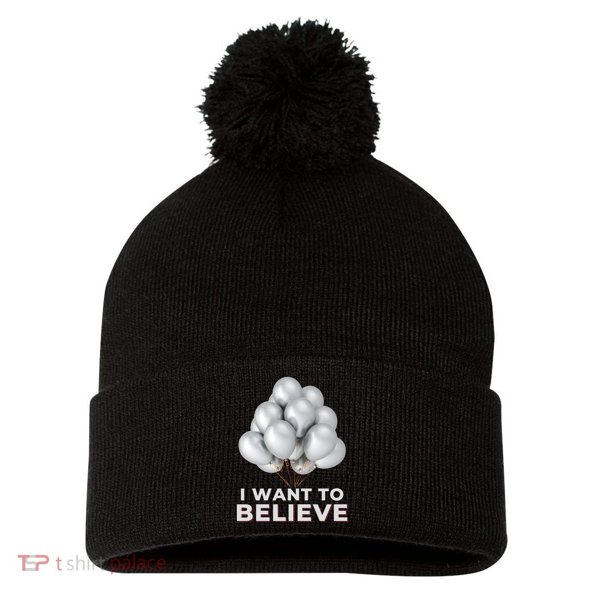 Funny Balloon UFO China Hoax Fake News Pom Pom 12in Knit Beanie