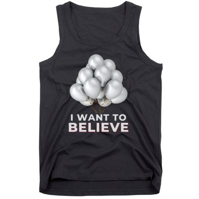 Funny Balloon UFO China Hoax Fake News Tank Top