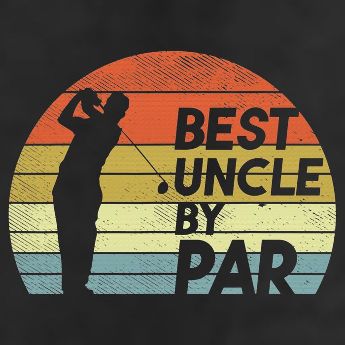 Funny Best Uncle By Par Fathers Day Golf Golfing 7 Panel Mesh Trucker Snapback Hat