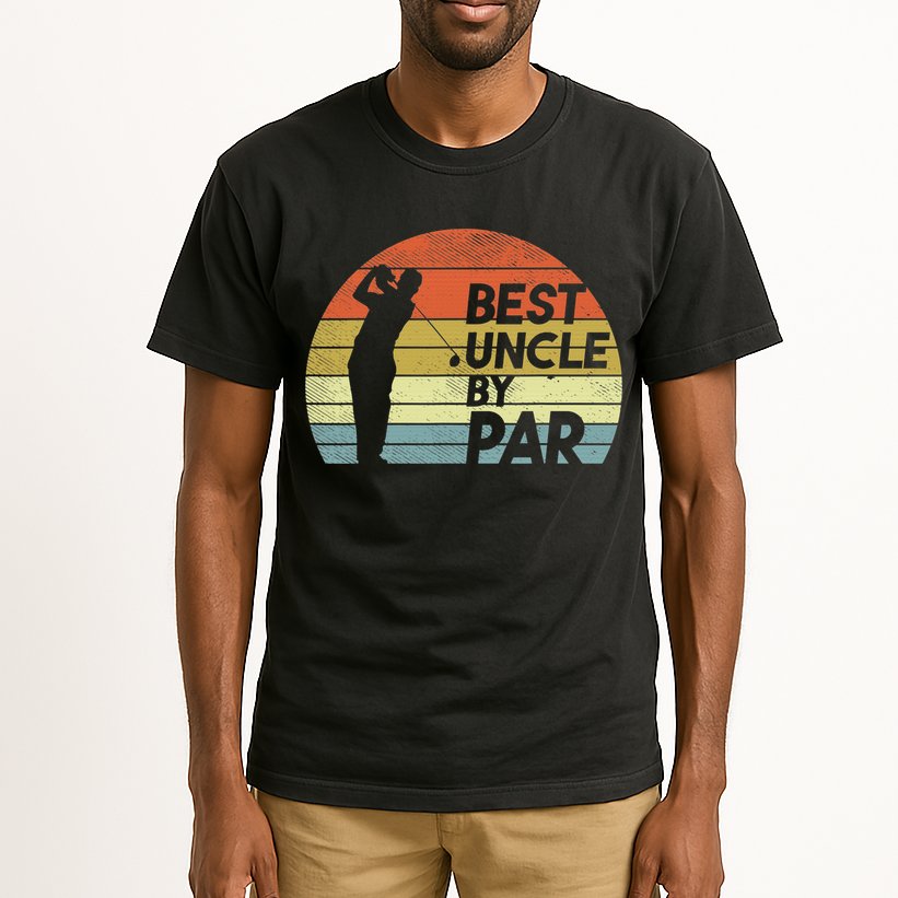 Funny Best Uncle By Par Fathers Day Golf Golfing Tall T-Shirt
