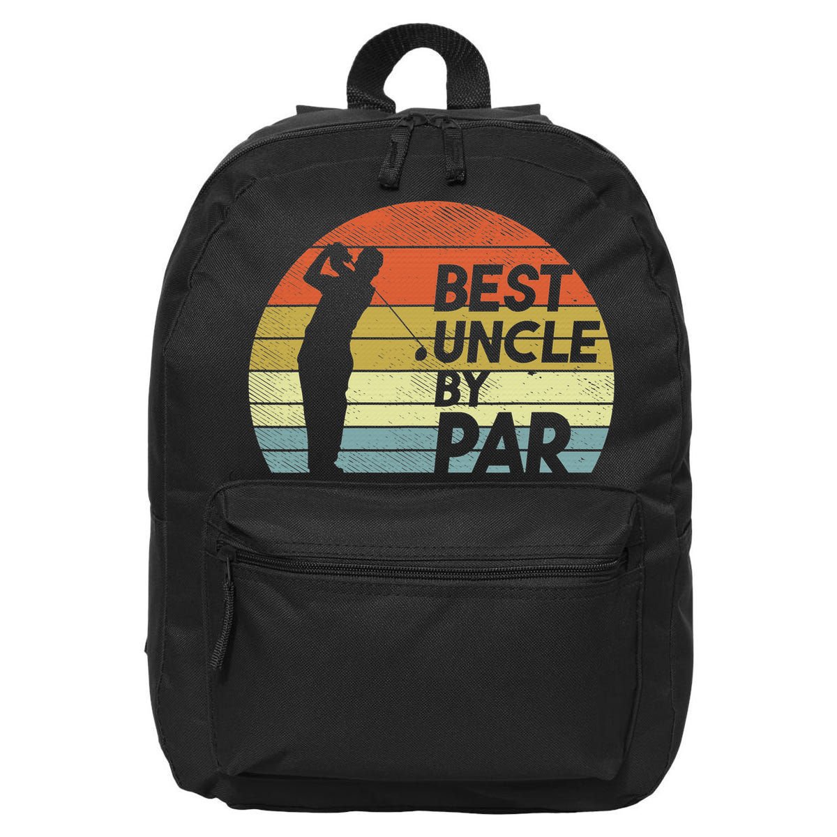 Funny Best Uncle By Par Fathers Day Golf Golfing 16 in Basic Backpack
