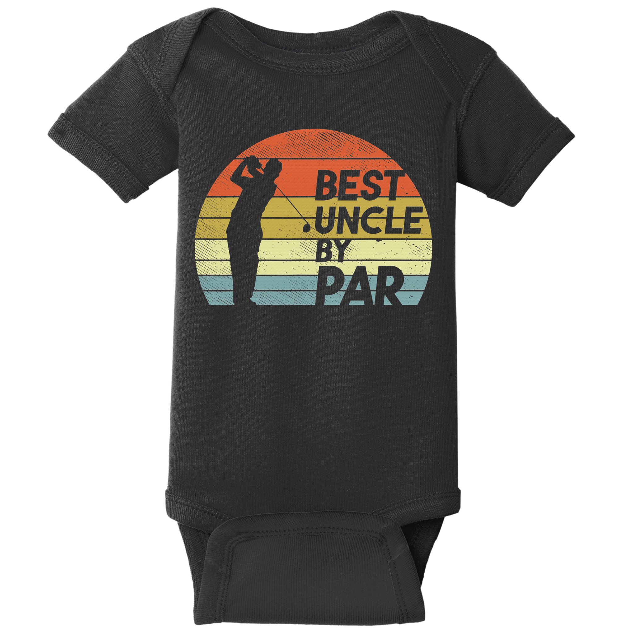 Funny Best Uncle By Par Fathers Day Golf Golfing Baby Bodysuit